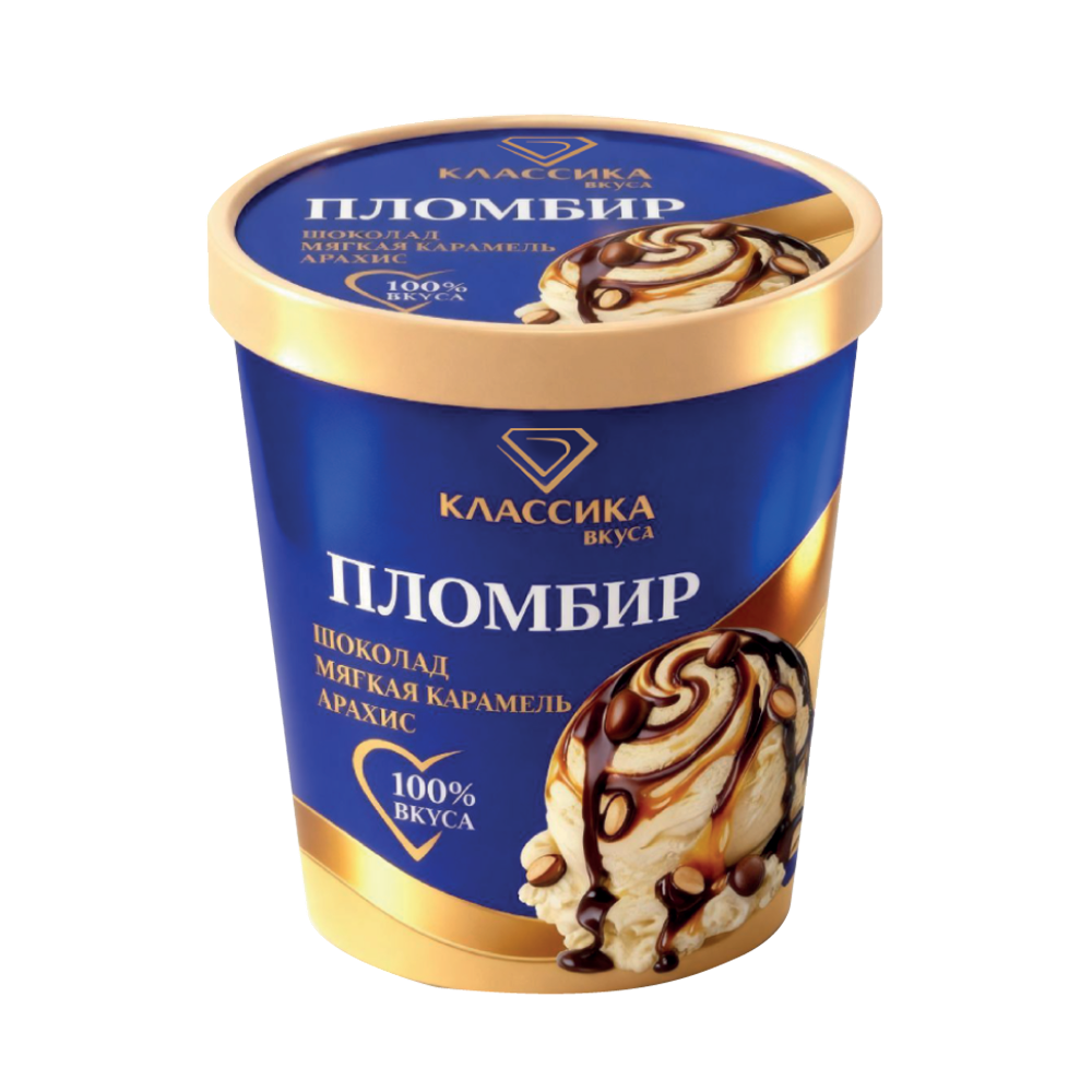 «Классика вкуса» пломбир «Мягкая карамель-Арахис»